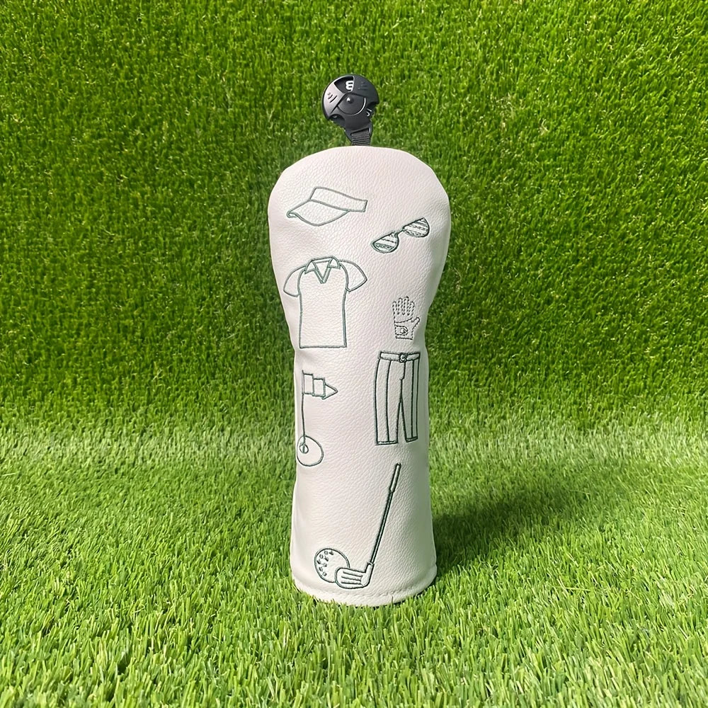 Golf Club Head Covers - White Pattern