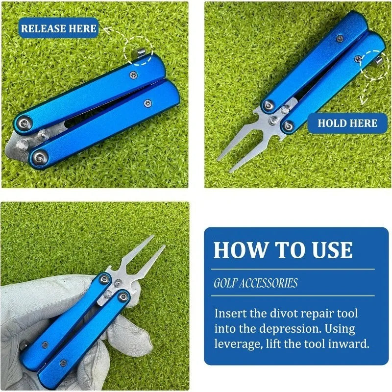 Foldable Golf Divot Repair Tool
