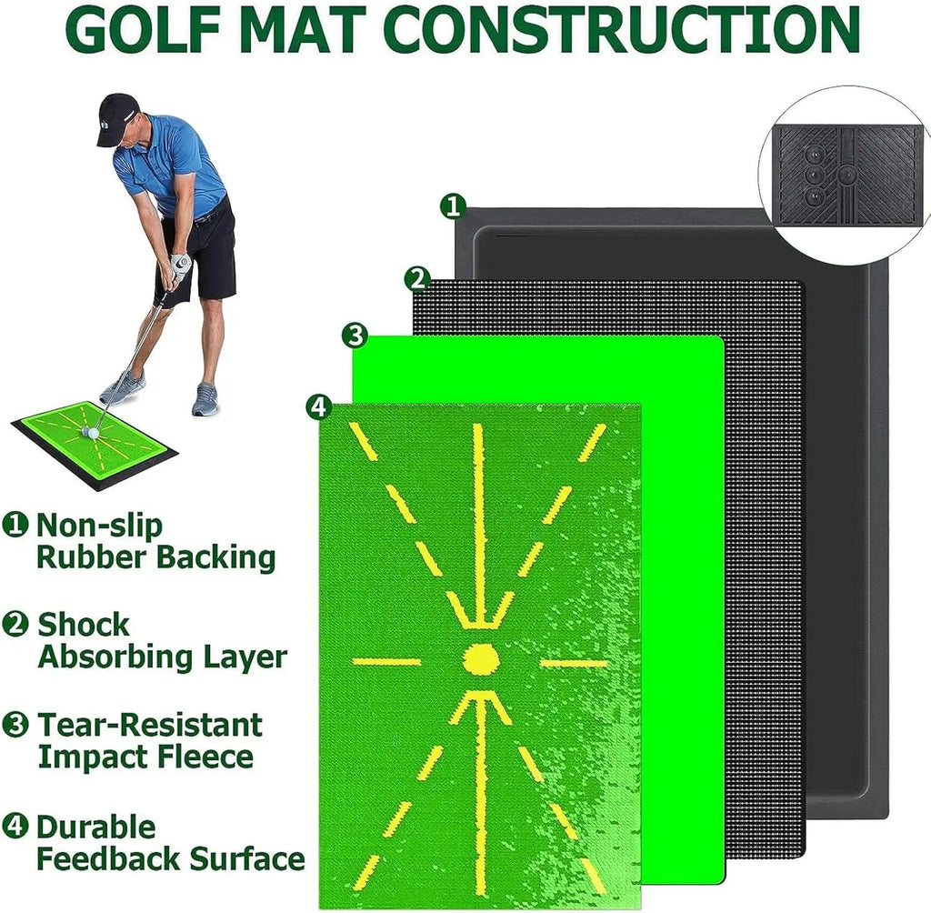 Golf Hitting Mat with Swing Trace