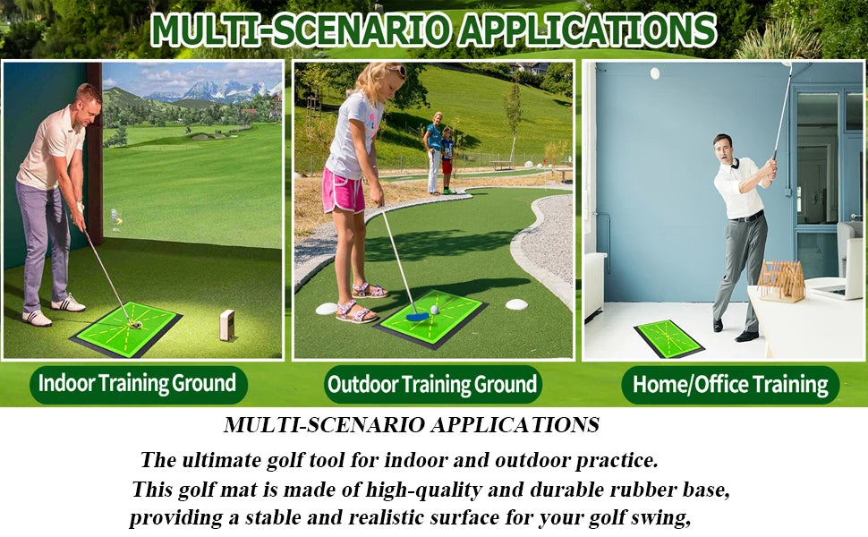 Golf Hitting Mat with Swing Trace