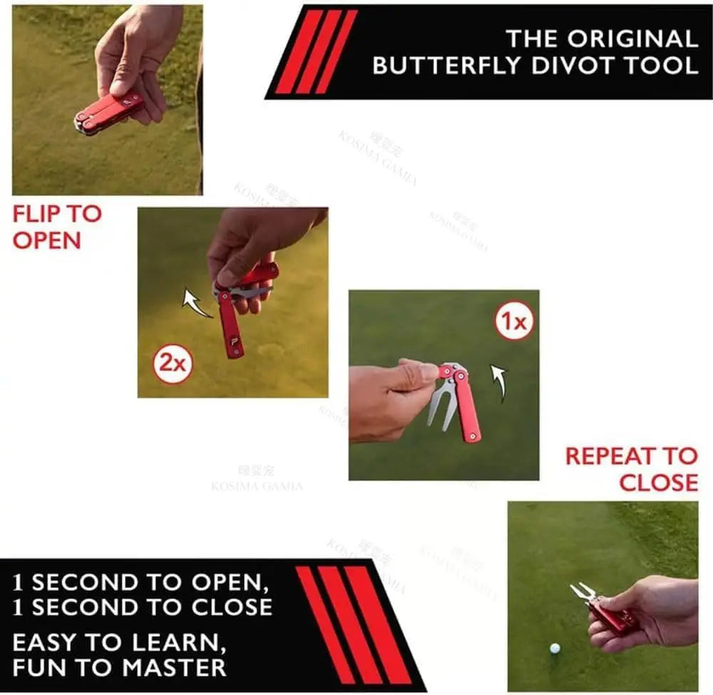 Foldable Golf Divot Repair Tool