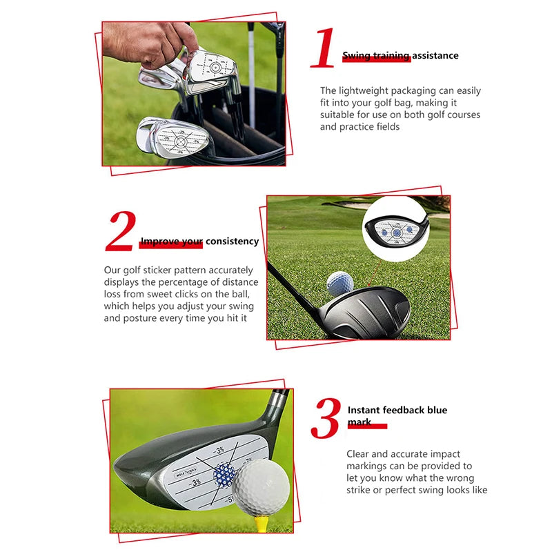 Golf Club Impact Tape - 10 sheets