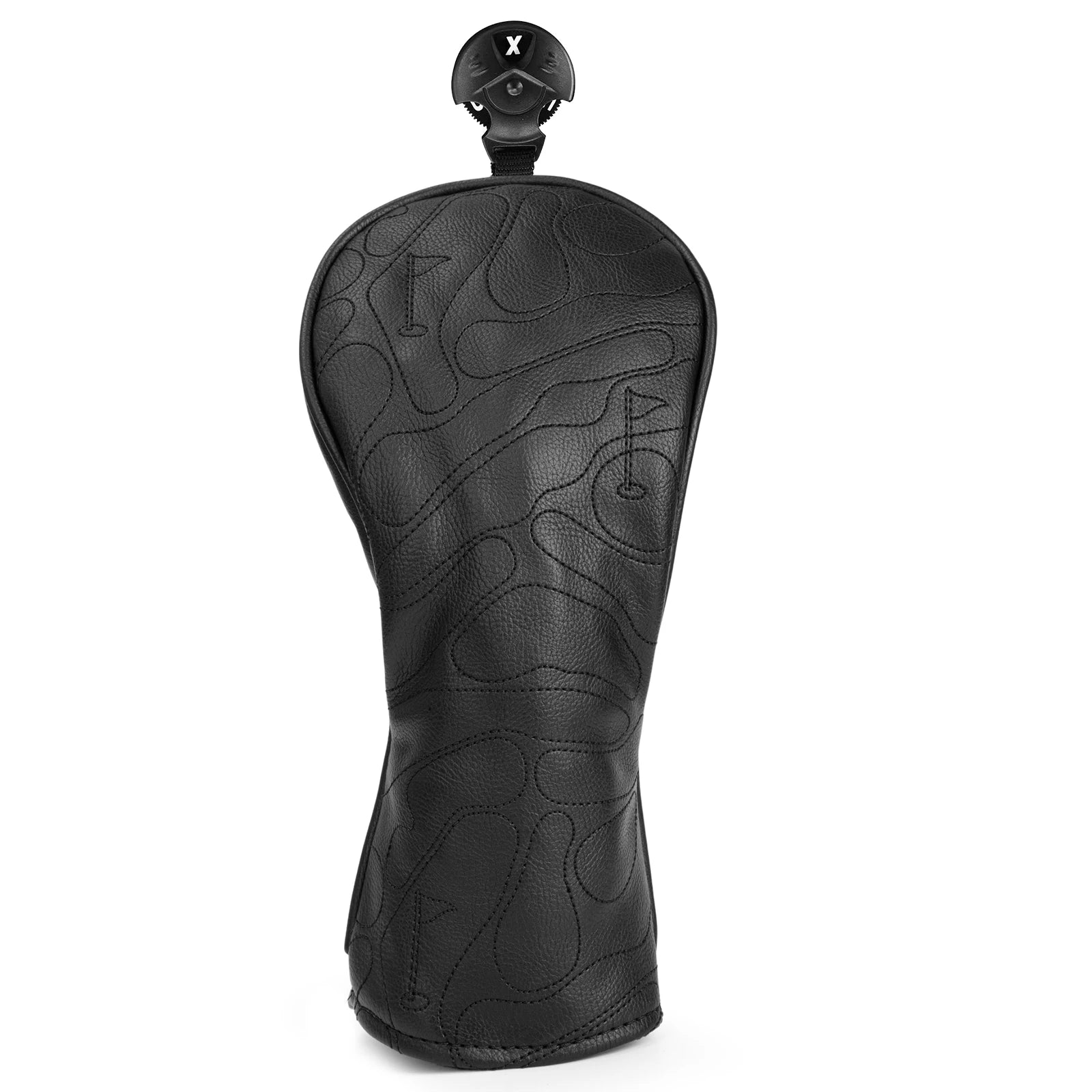 Golf Club Head Covers - Black Pattern