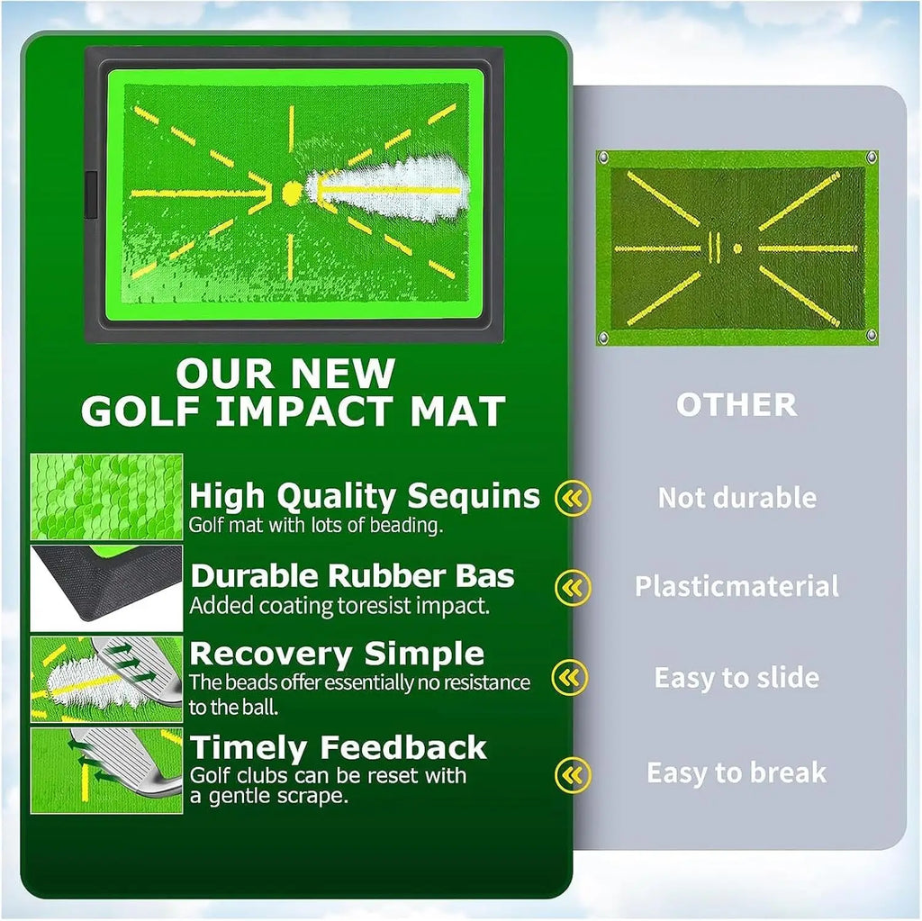 Golf Hitting Mat with Swing Trace
