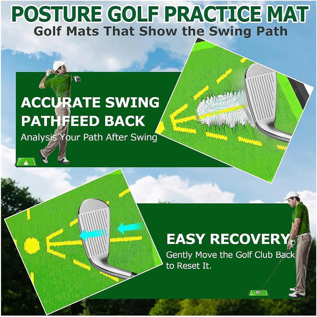 Golf Hitting Mat with Swing Trace