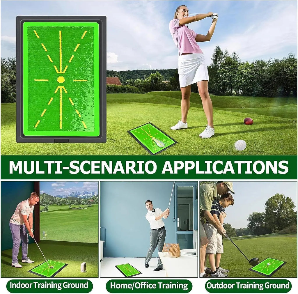 Golf Hitting Mat with Swing Trace