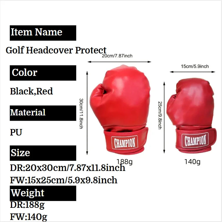 Golf Club Head Covers - Boxing Glove